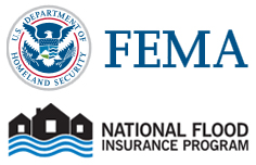 FEMA and National Flood Insurance Prgrm Logo(s) - Stacked