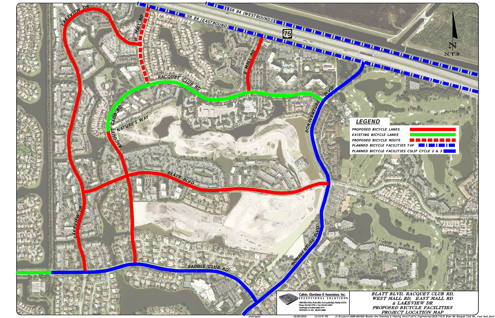 CSLIP Bike Lane location map aerial view