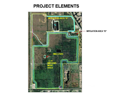 aerial image of the C-11 impoundment area