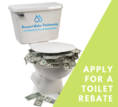 Toilet with money coming out of it - Toilet Rebate