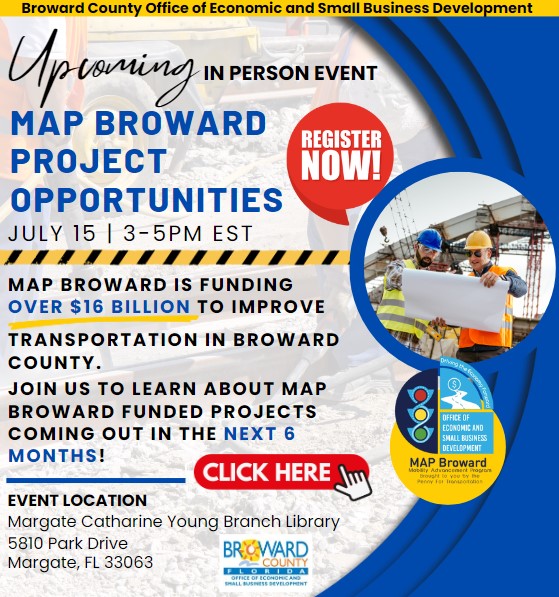 MAP Broward Project Opportunities Event Flyer July 2024