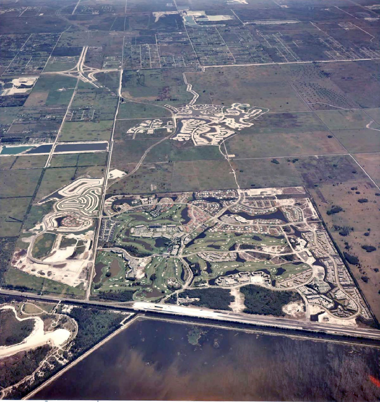 1983 - Bonaventure area at bottom of photo, looking south toward developing Weston